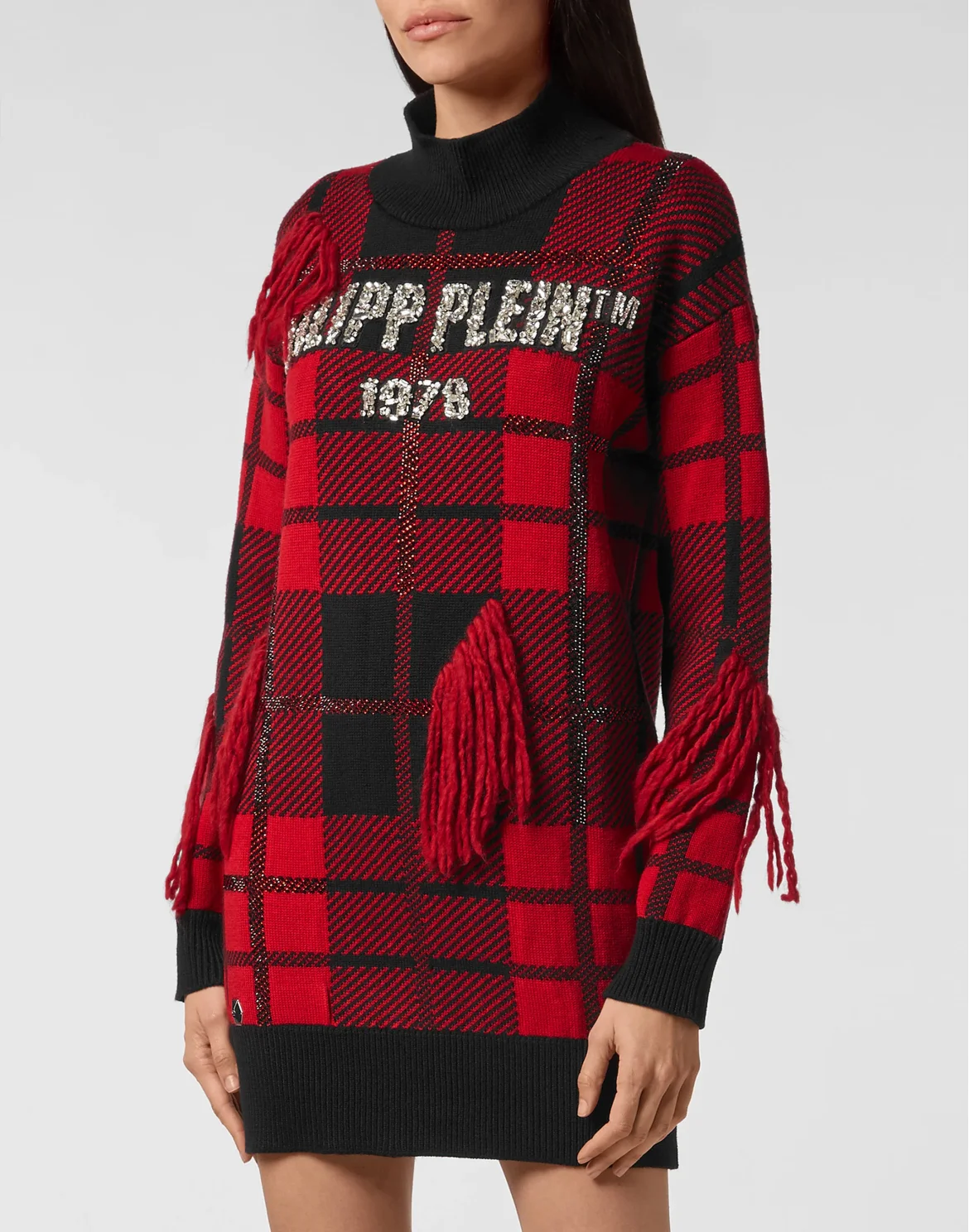 Pullover Round Neck SS Tartan, цвет: Красный
