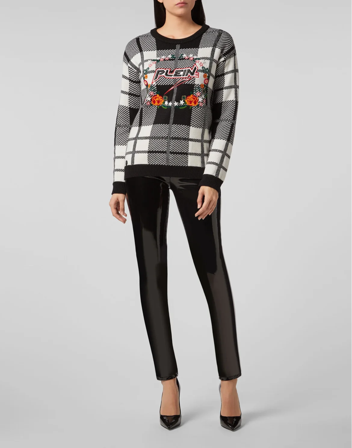 Pullover Round Neck SS Tartan, цвет: Белый
