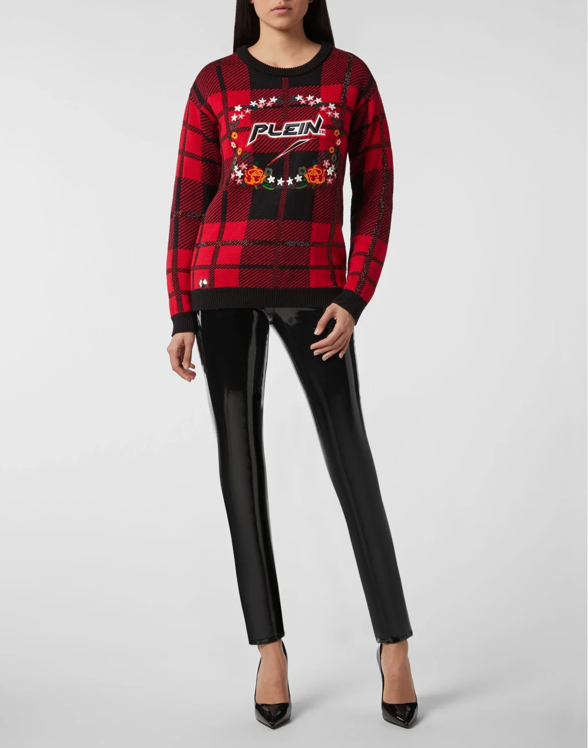 Pullover Round Neck SS Tartan, цвет: Красный