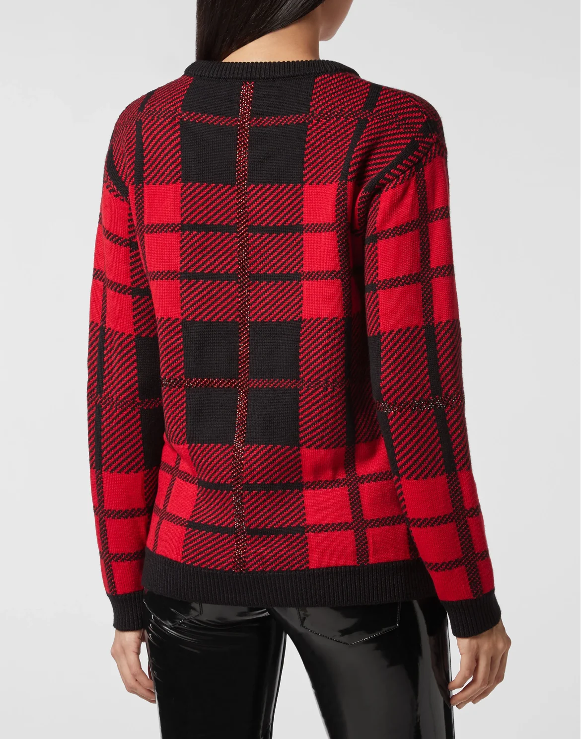 Pullover Round Neck SS Tartan, цвет: Красный