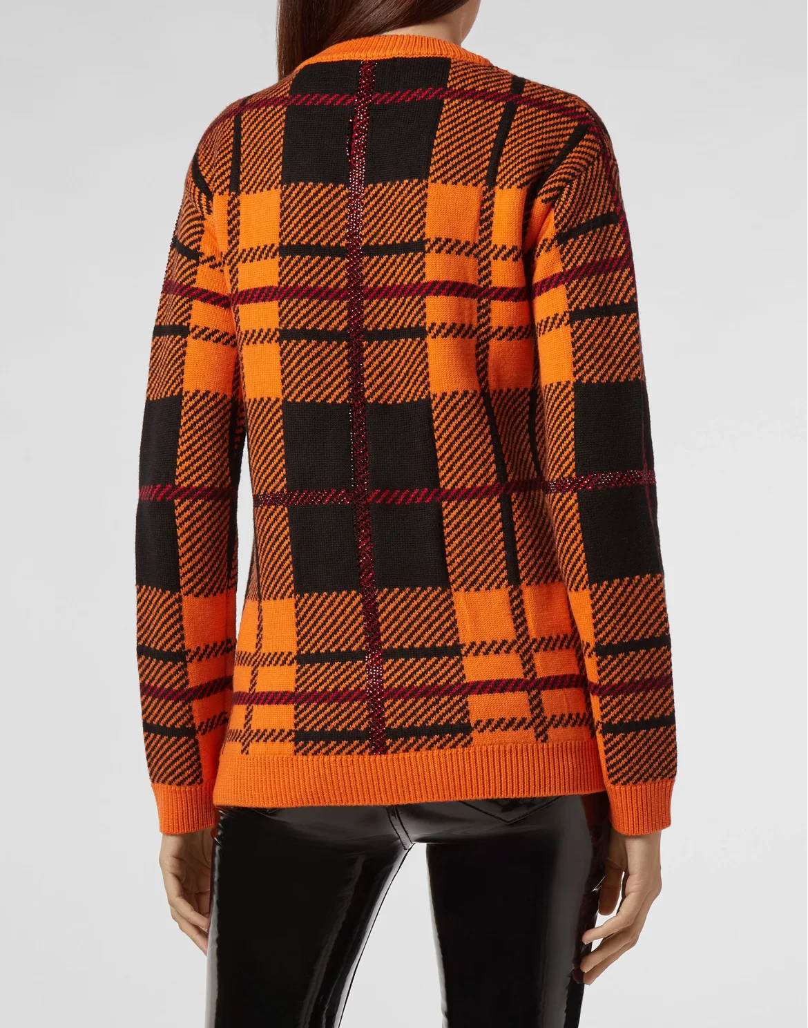 Pullover Round Neck SS Tartan, цвет: Оранжевый