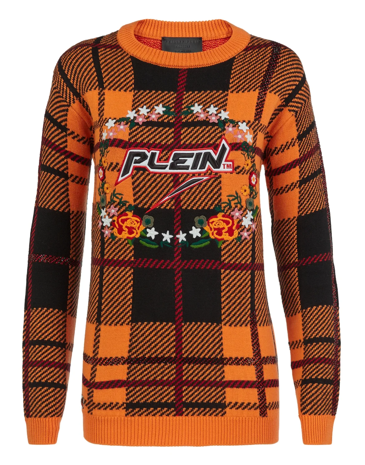 Pullover Round Neck SS Tartan, цвет: Оранжевый