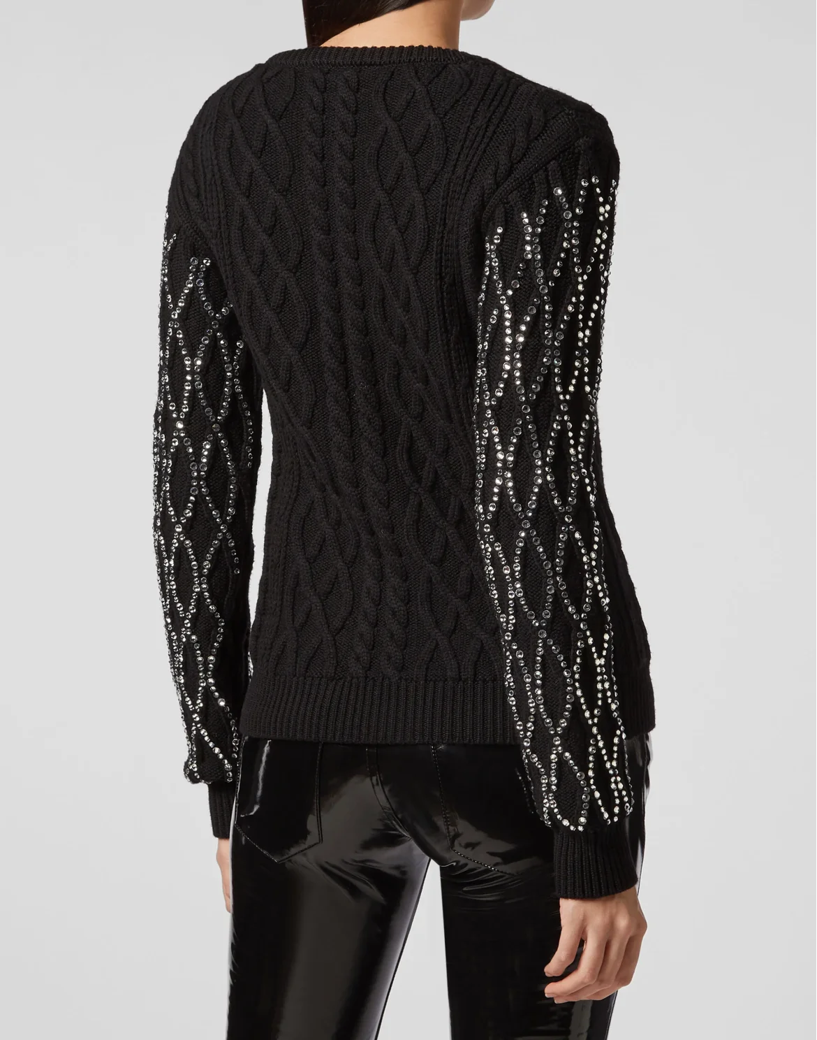 Pullover Round Neck SS Skull, цвет: Черный