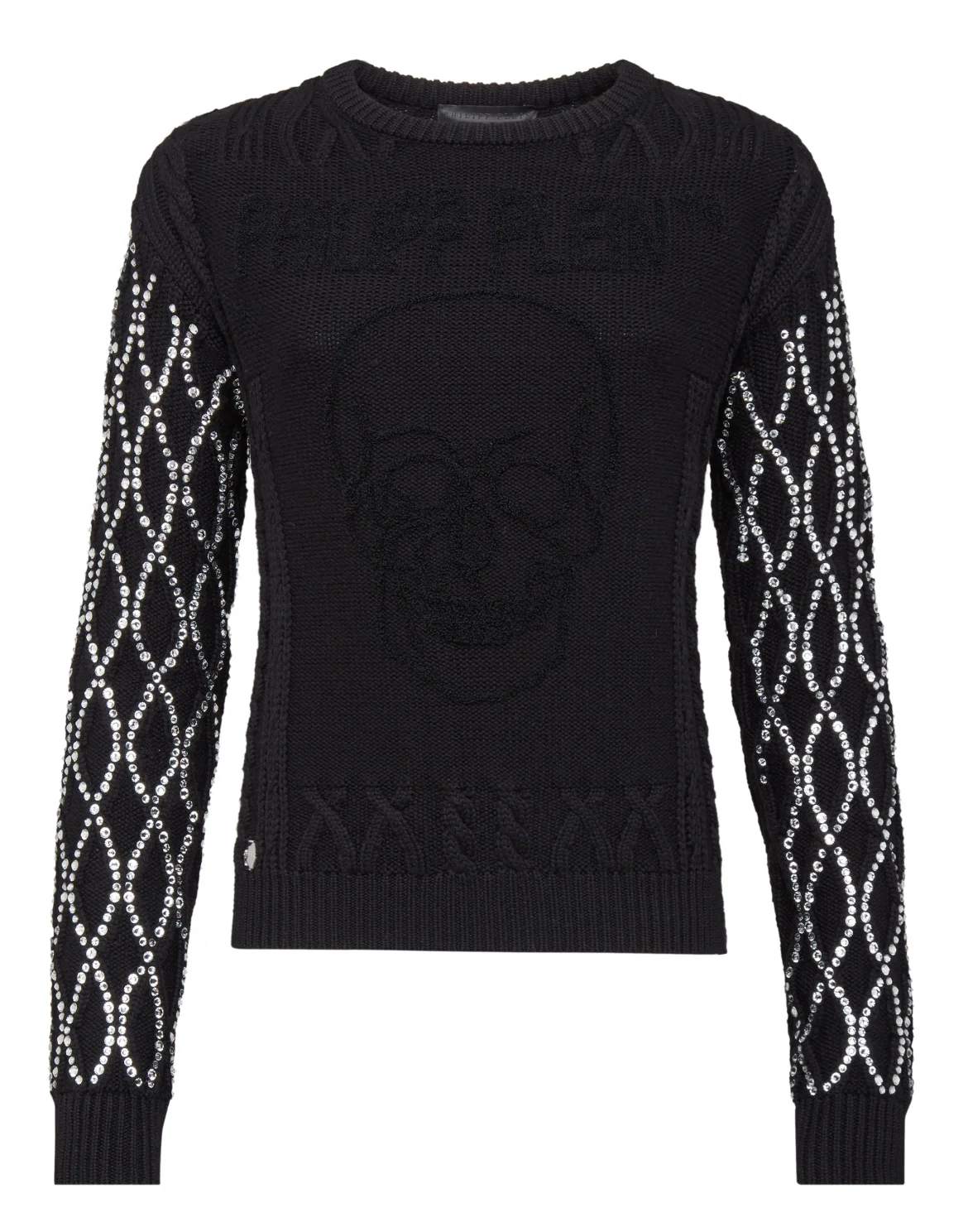 Pullover Round Neck SS Skull, цвет: Черный