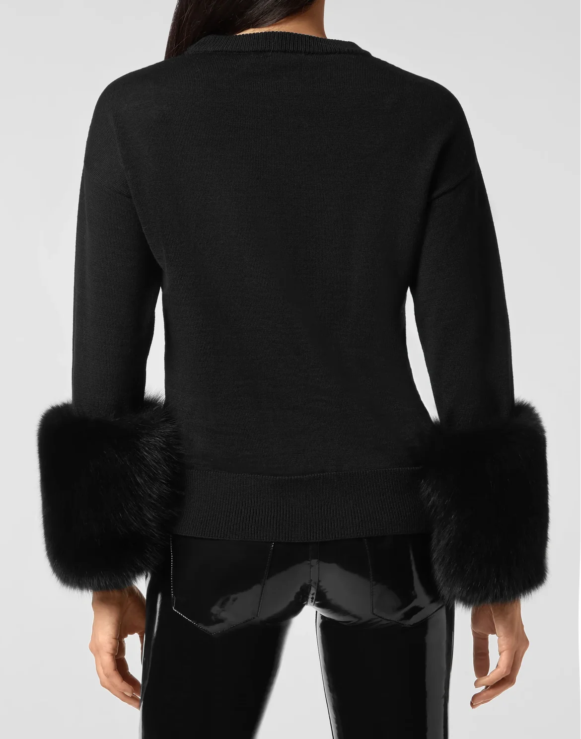 Pullover Round Neck SS Skull, цвет: Черный