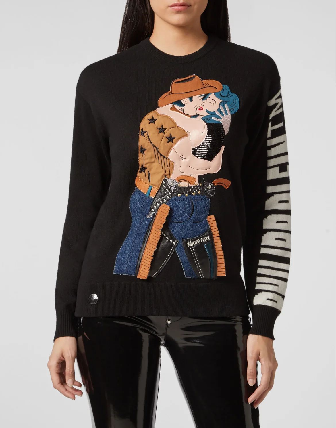 Pullover Round Neck SS Cowboy, цвет: Черный