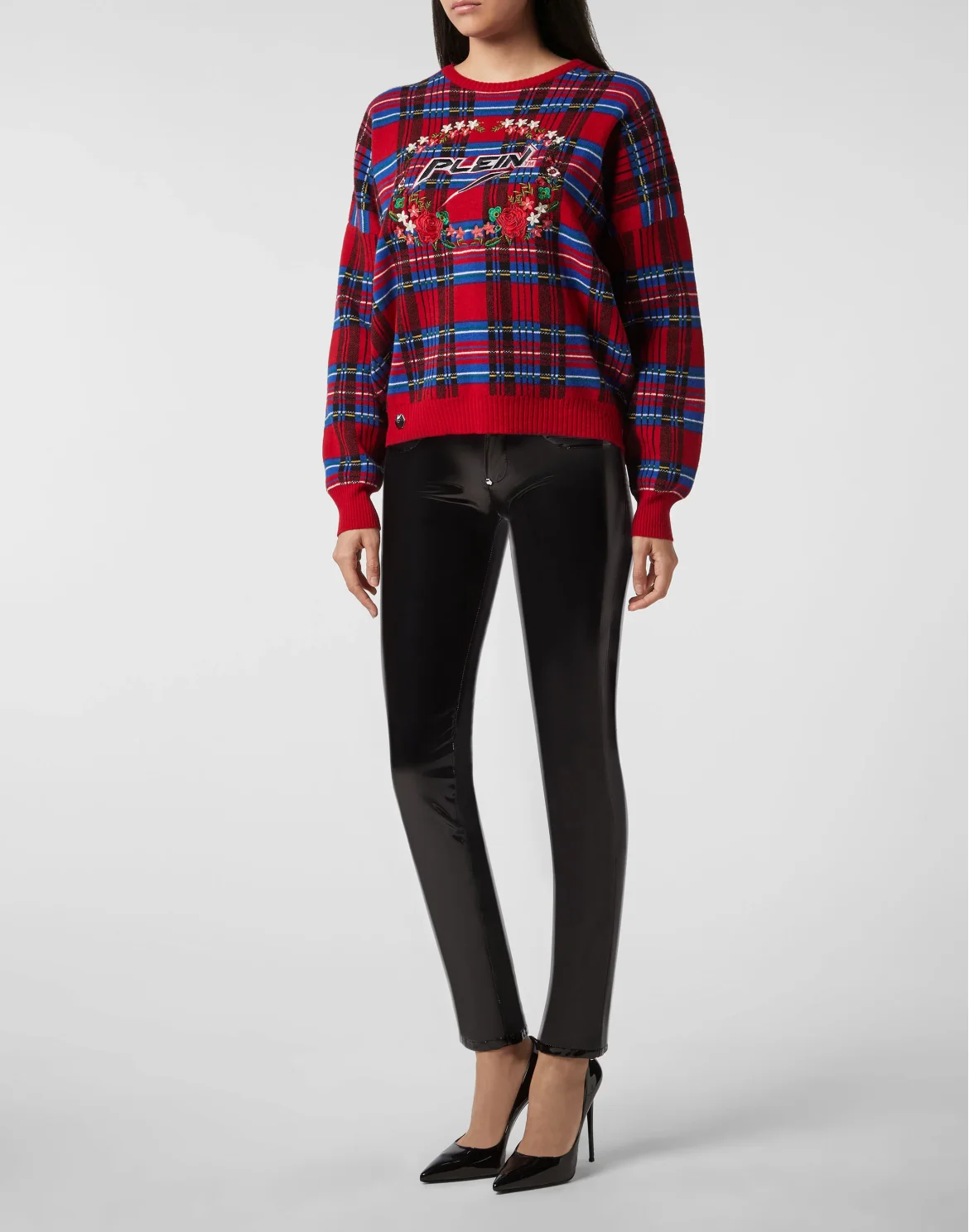 Pullover Round Neck LS Tartan, цвет: Мультиколор