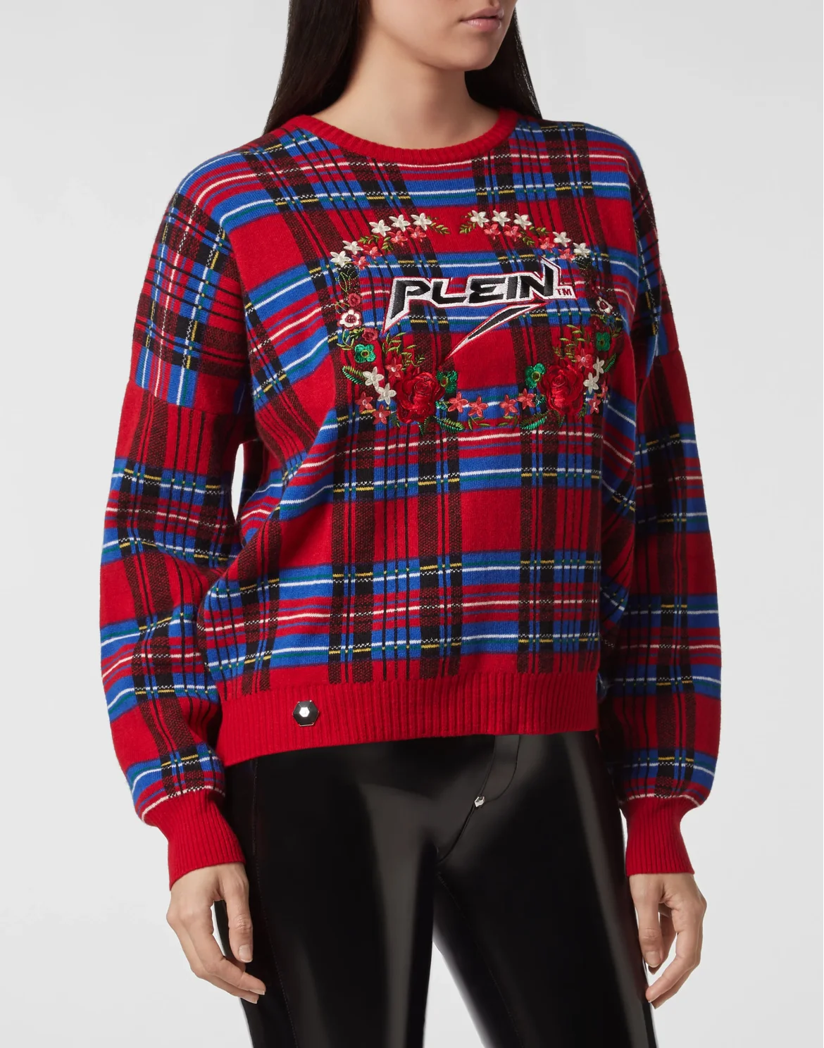 Pullover Round Neck LS Tartan, цвет: Мультиколор