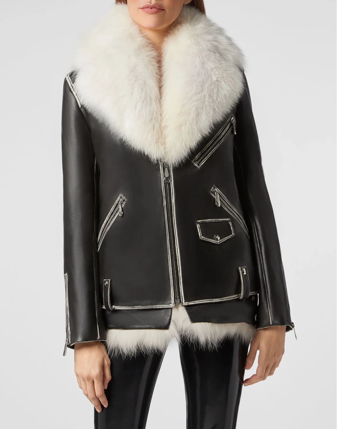 Leather Jacket Skull, цвет: Черный