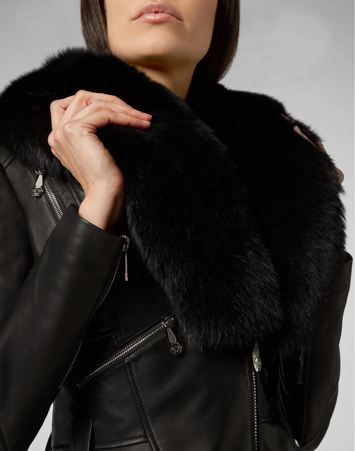 Leather Jacket Luxury, цвет: Черный