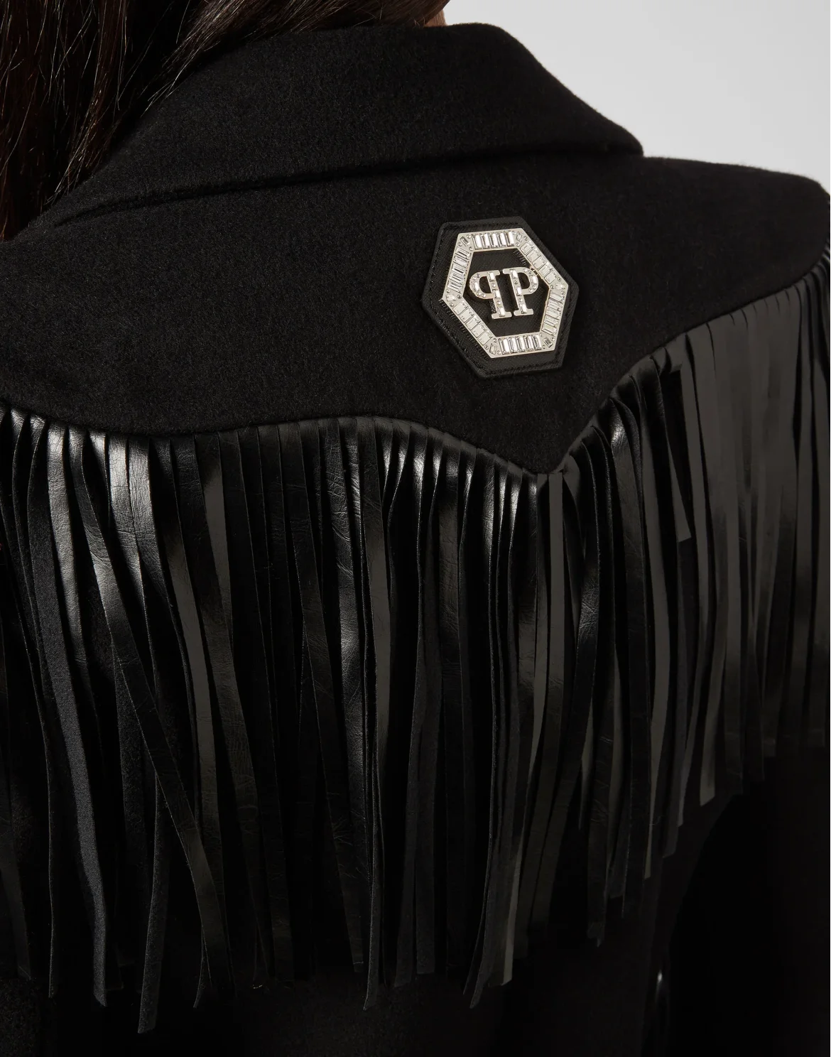 Coat Long Fringe, цвет: Черный