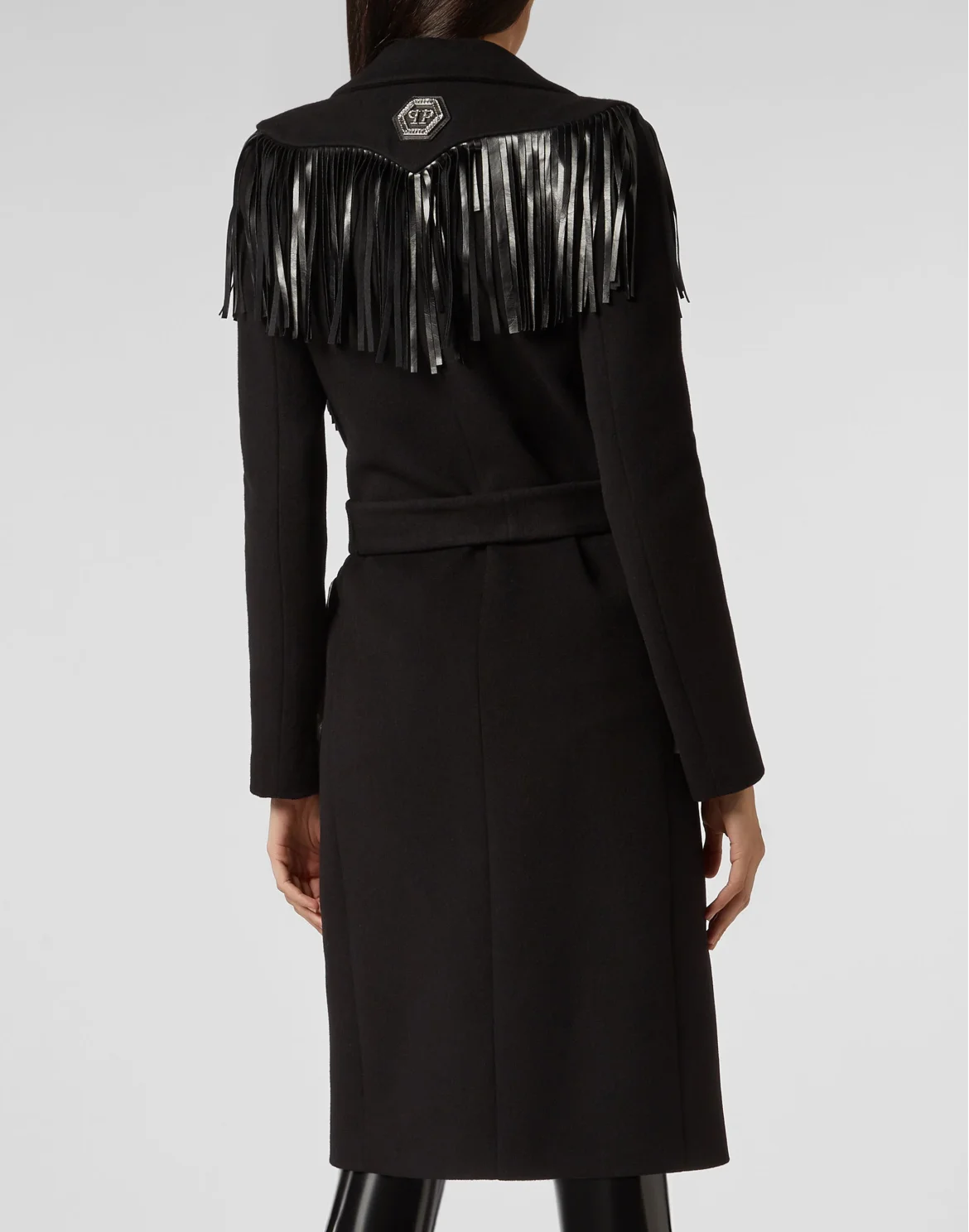 Coat Long Fringe, цвет: Черный