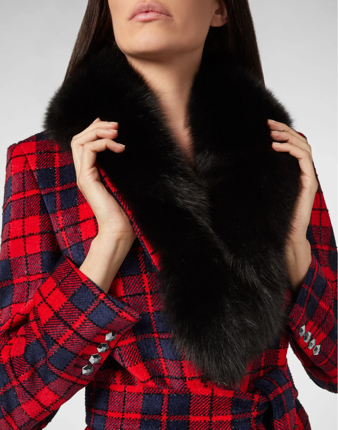 Coat Long Space Plein, цвет: Черный