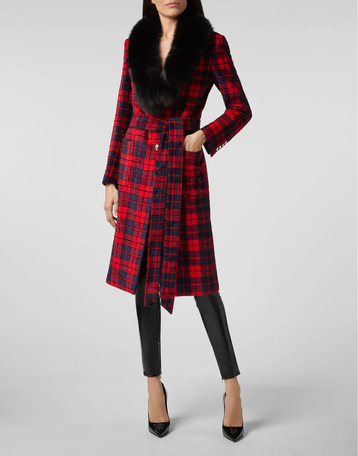 Coat Long Space Plein, цвет: Черный