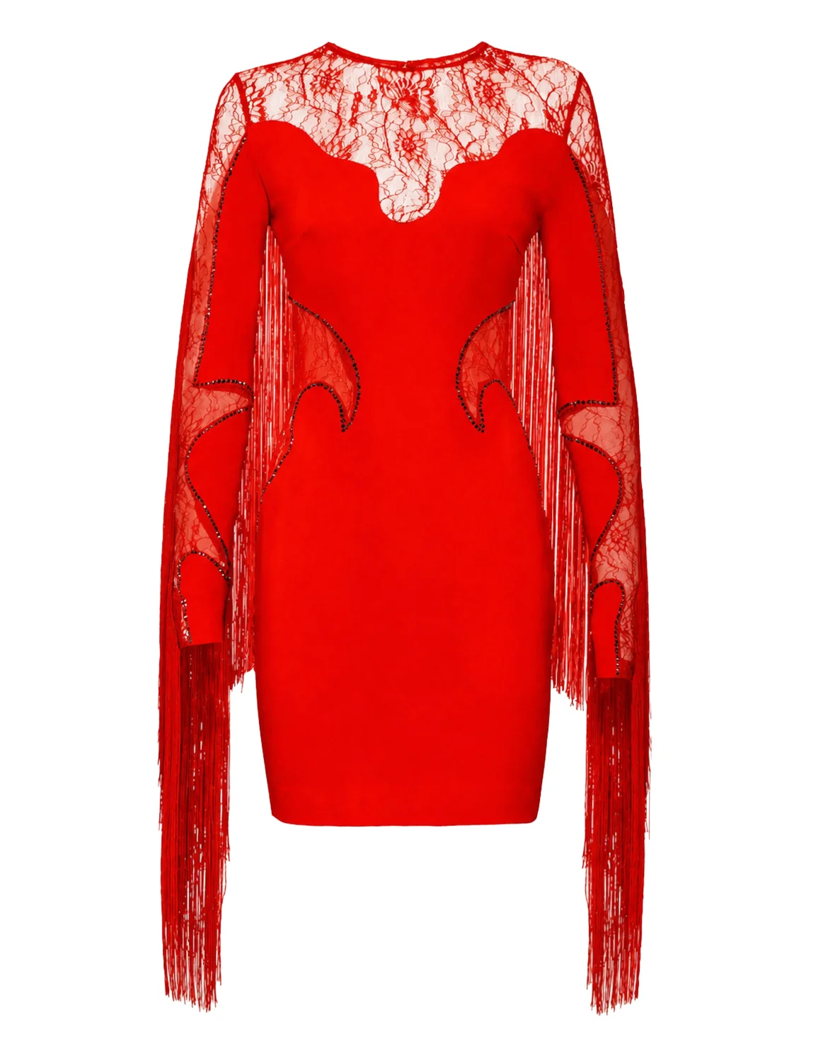 Short Dress Lace, цвет: Красный