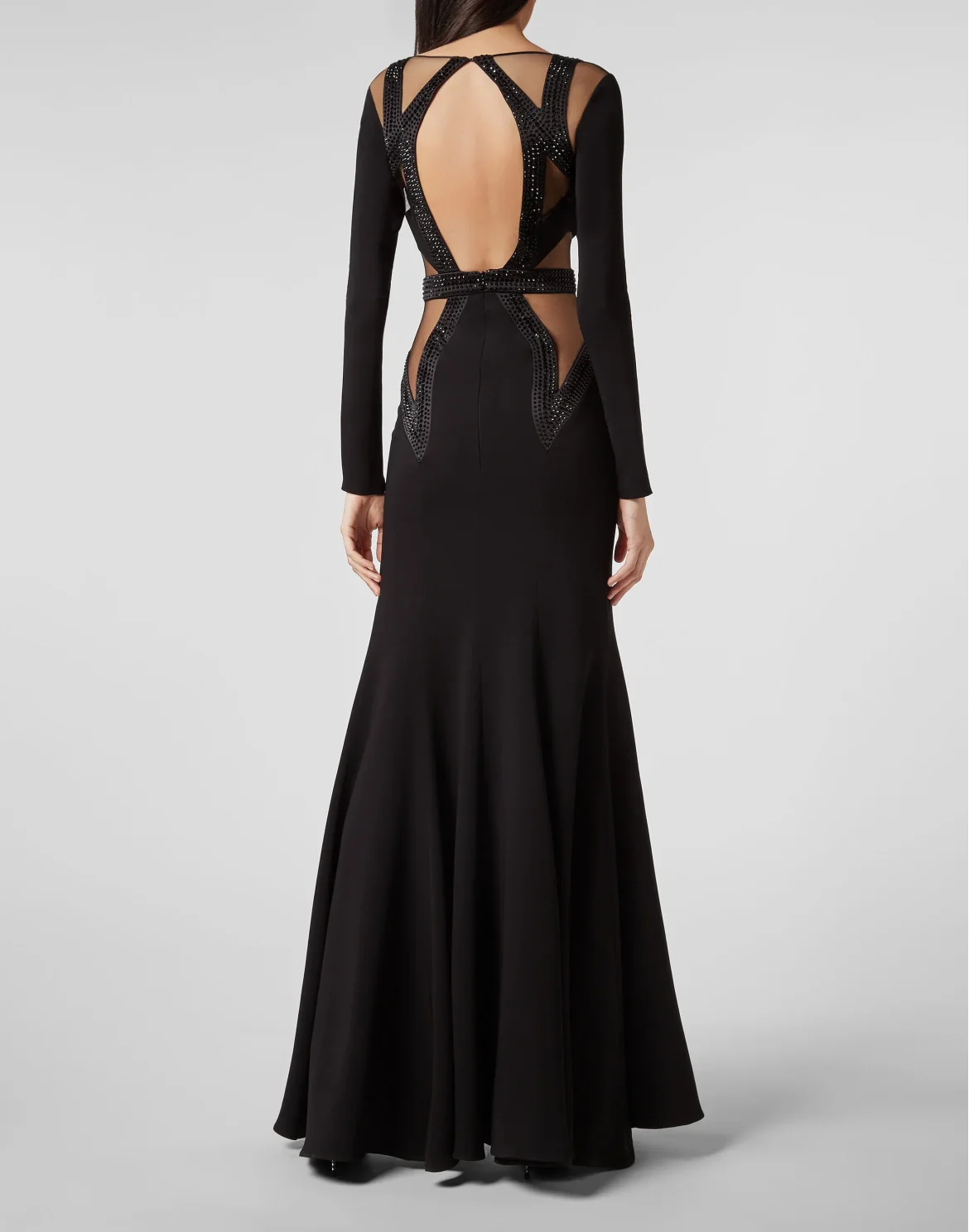 Long Dress Geometric, цвет: Черный