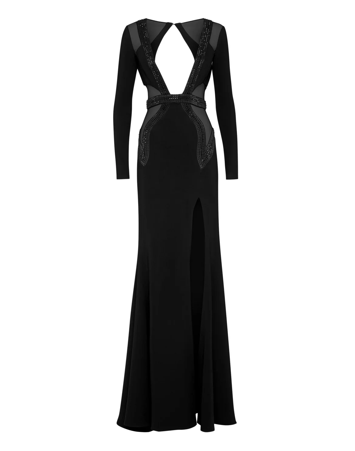 Long Dress Geometric, цвет: Черный