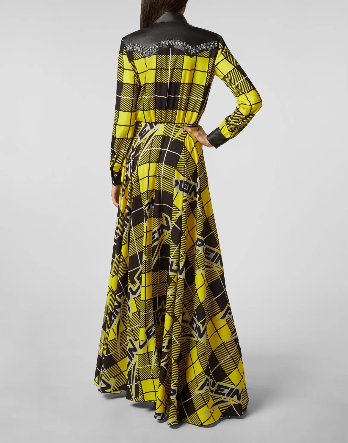 Long Dress Tartan, цвет: Черный