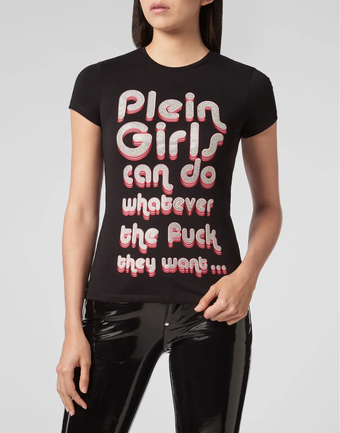 T-shirt Round Neck SS Statement, цвет: Черный