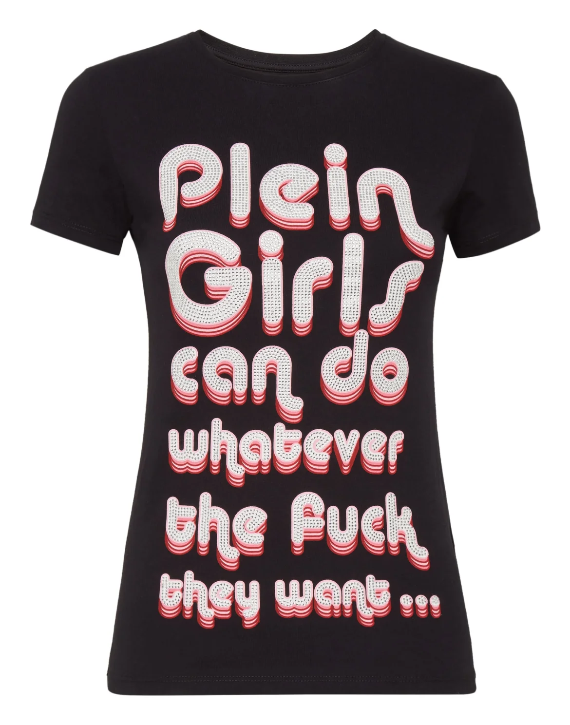 T-shirt Round Neck SS Statement, цвет: Черный