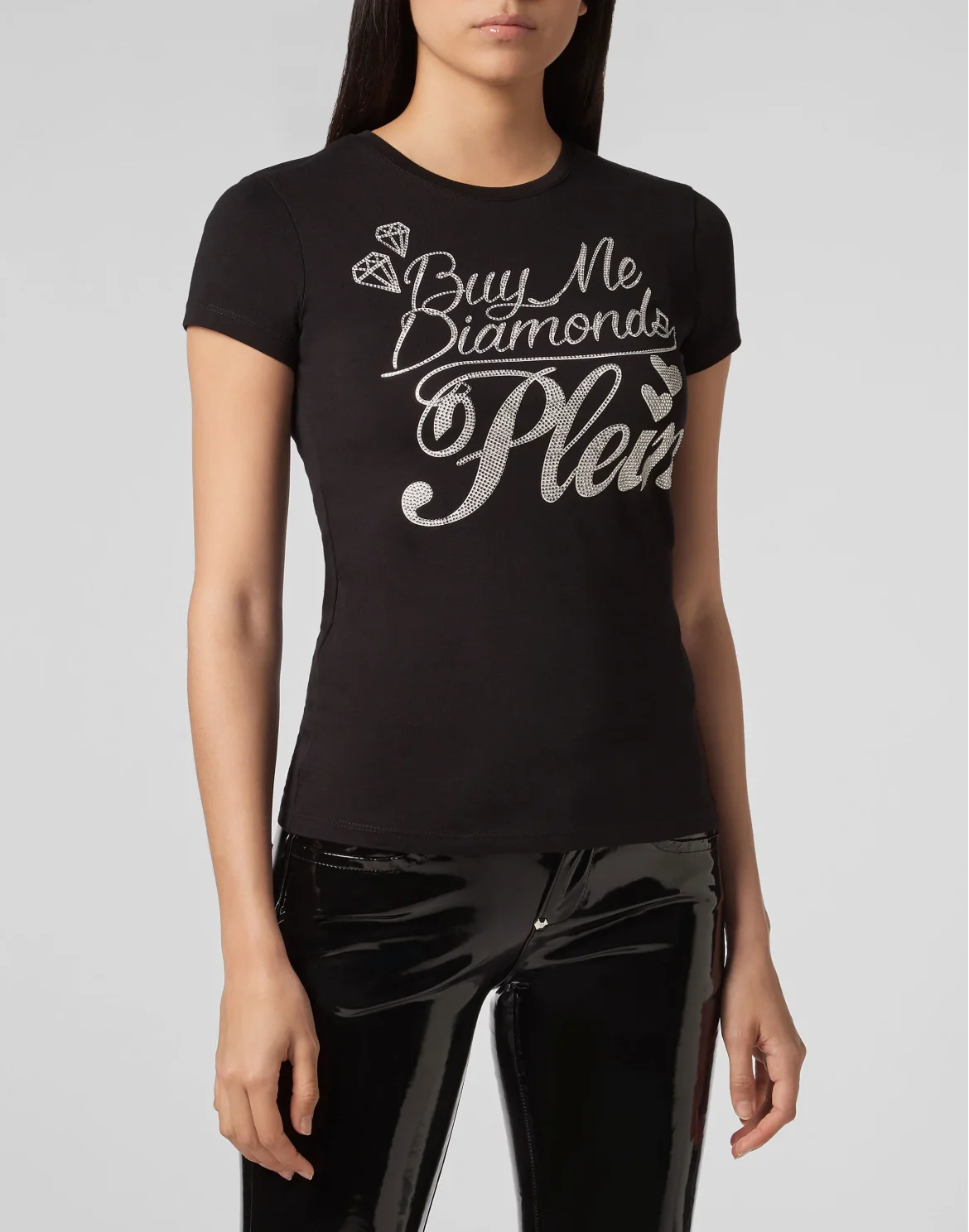 T-shirt Round Neck SS Statement, цвет: Черный