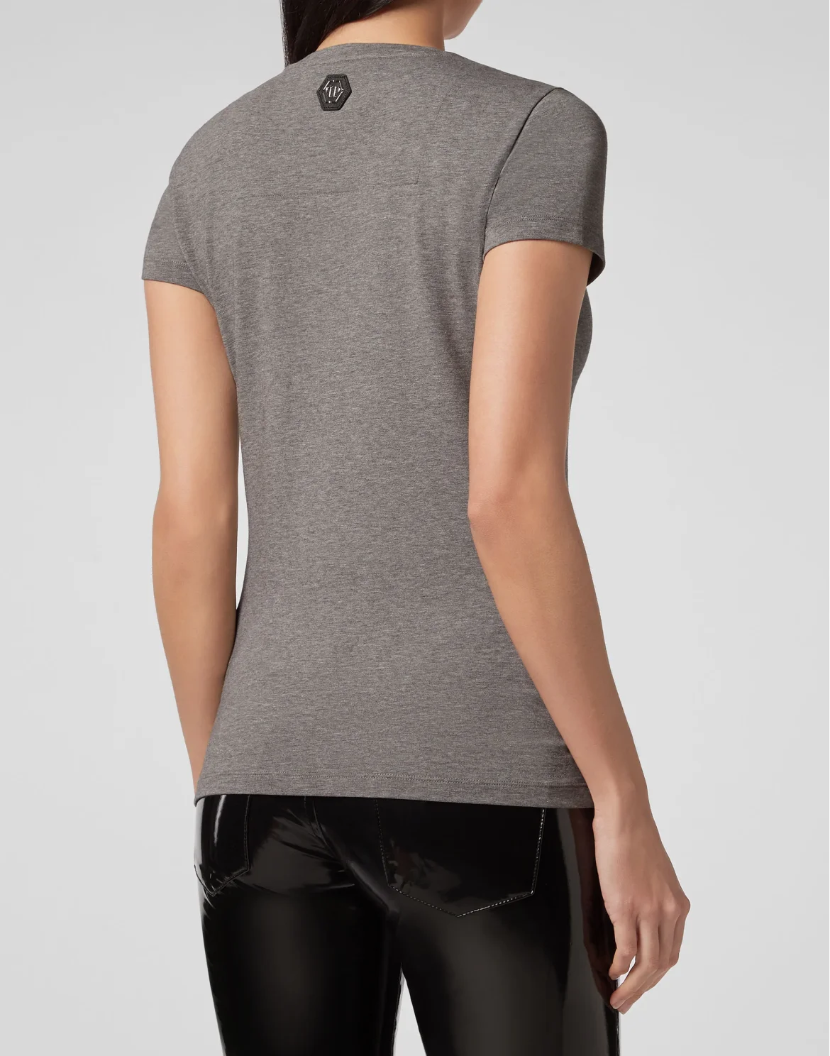 T-shirt Round Neck SS Crystal Plein, цвет: Серый