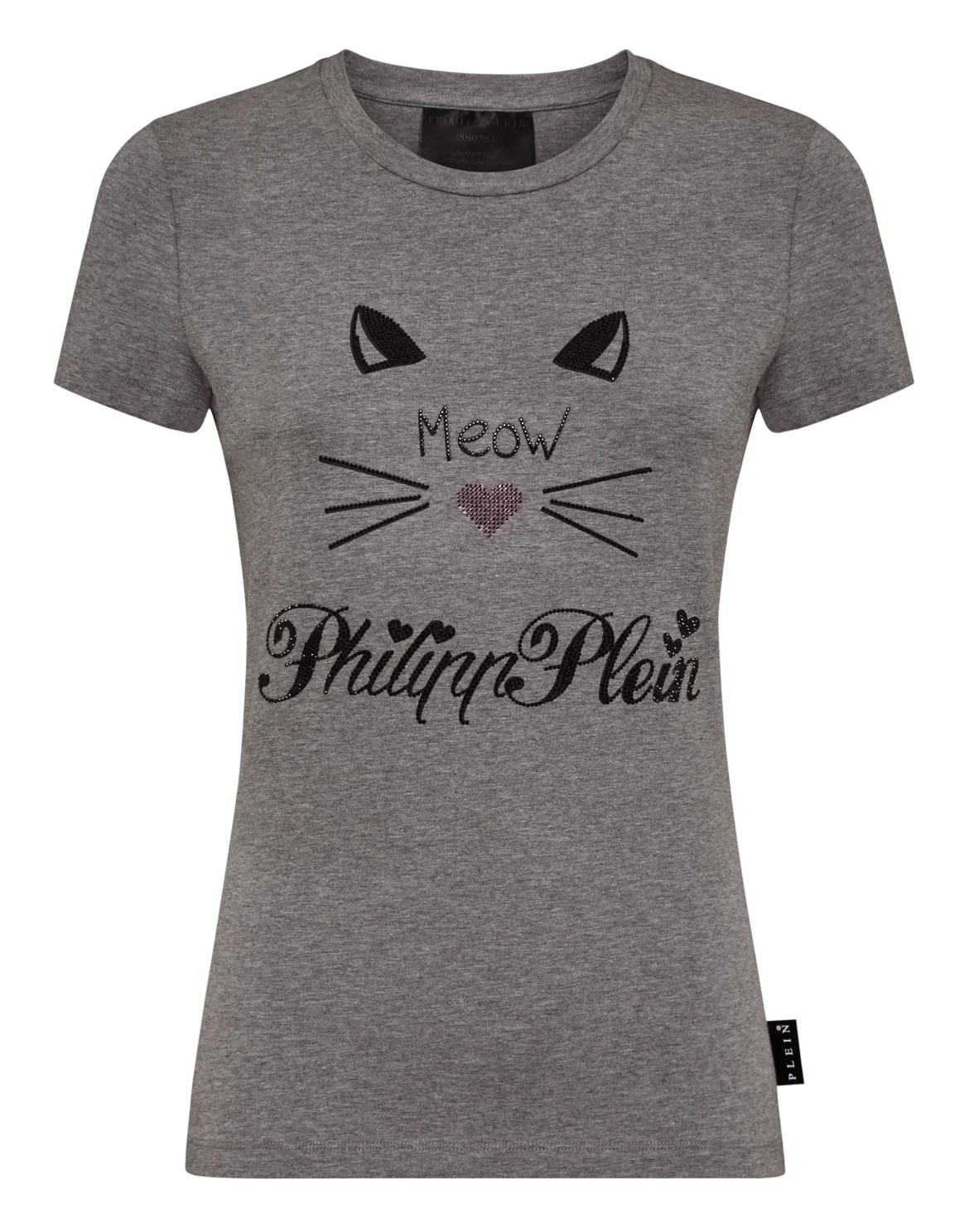 T-shirt Round Neck SS Crystal Plein, цвет: Серый