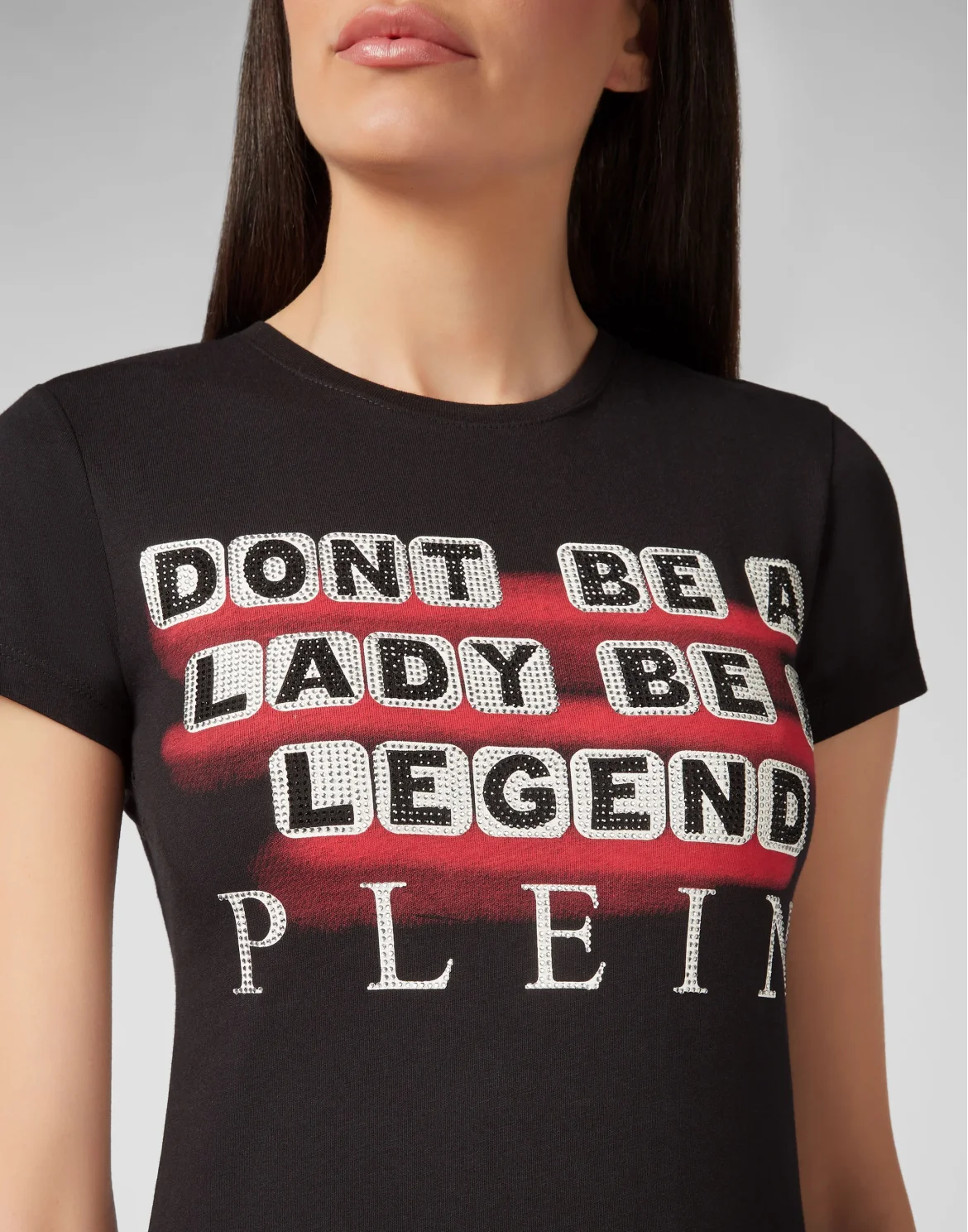 T-shirt Round Neck SS Statement, цвет: Черный