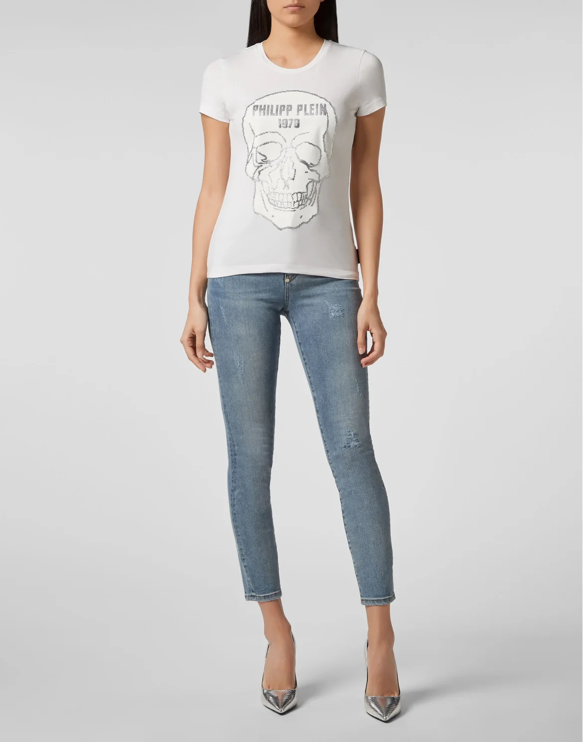 T-shirt Round Neck SS Skull, цвет: Белый
