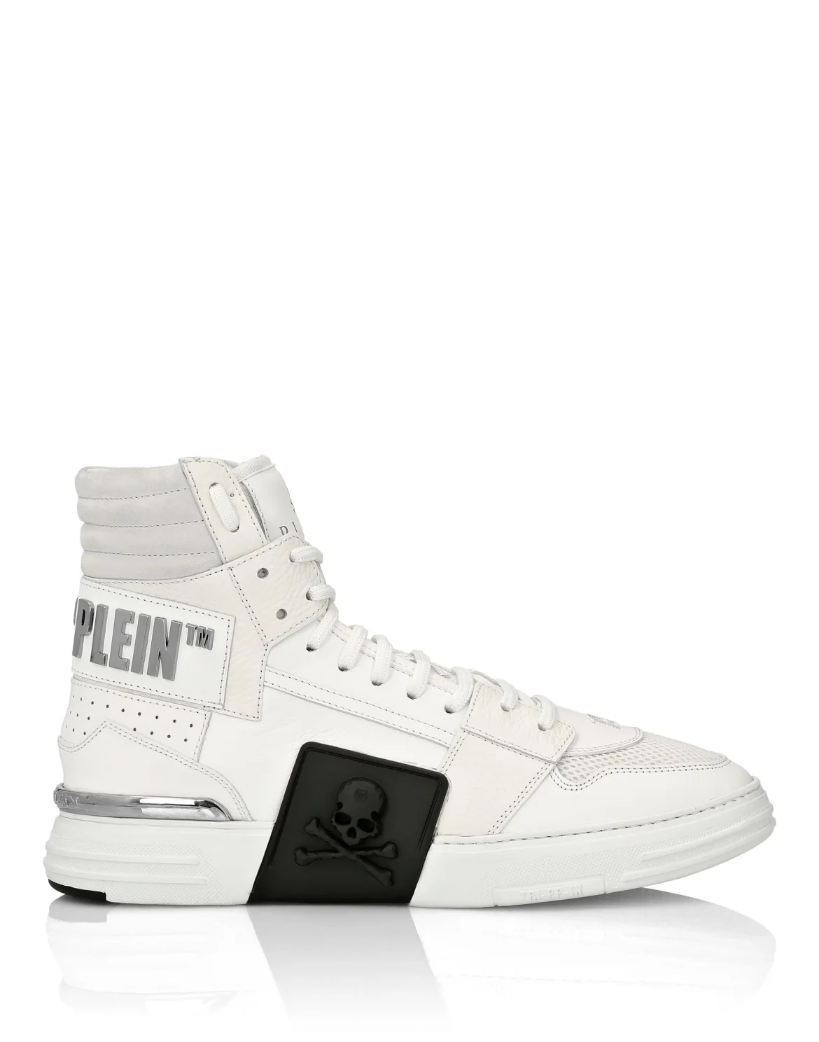 HI-TOP SNEAKERS PHANTOM KICK$ SKULL, цвет: Белый