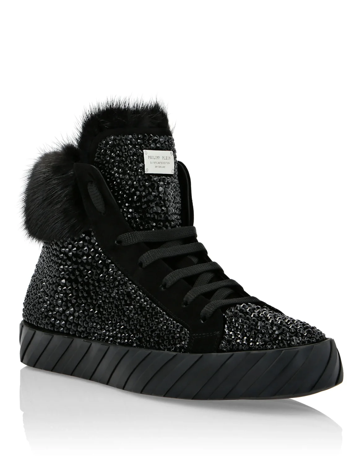Hi-Top Sneakers, цвет: Черный