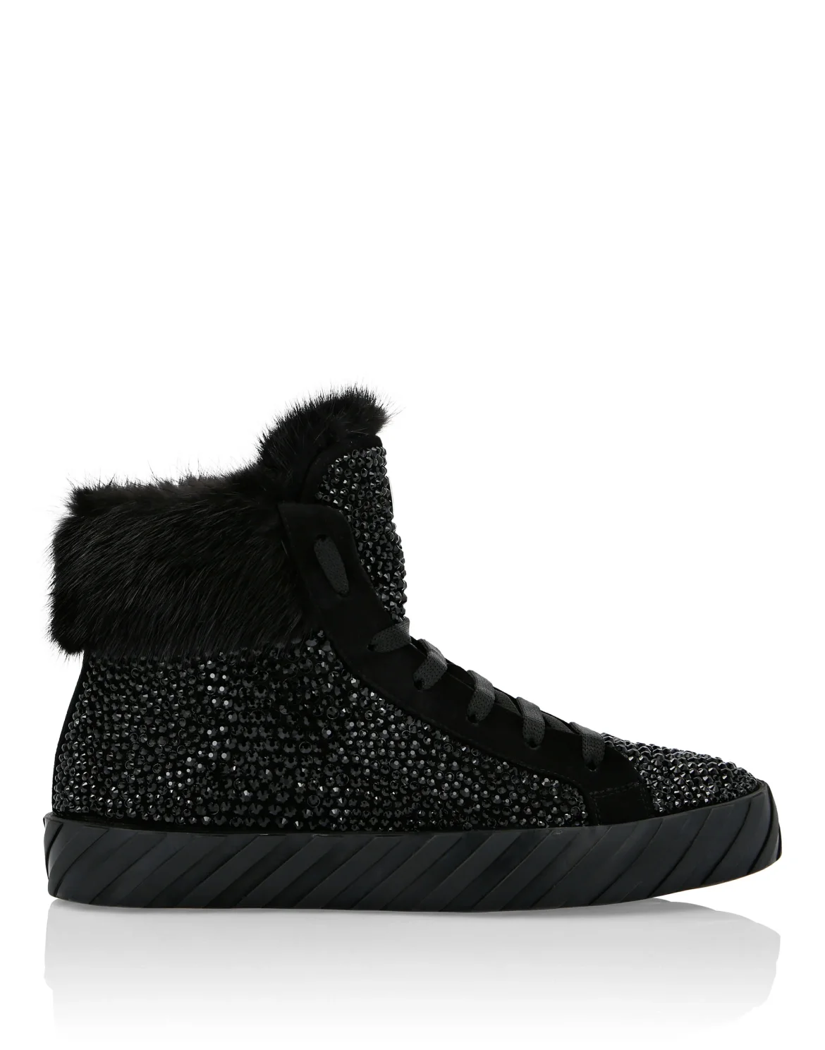 Hi-Top Sneakers, цвет: Черный