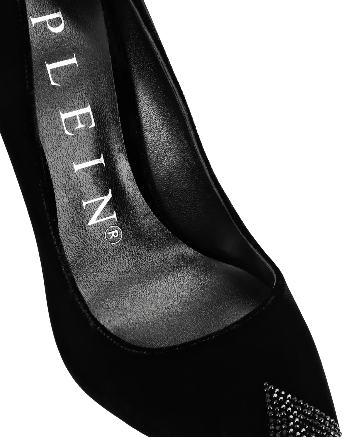 Velvet Decollete Hi-Heels Crystal, цвет: Черный