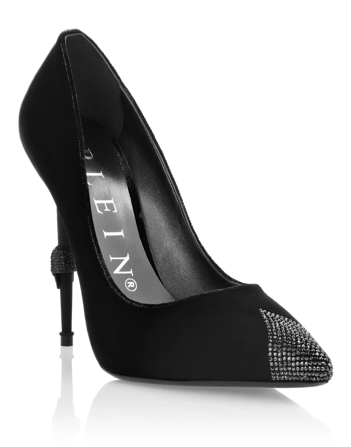 Velvet Decollete Hi-Heels Crystal, цвет: Черный