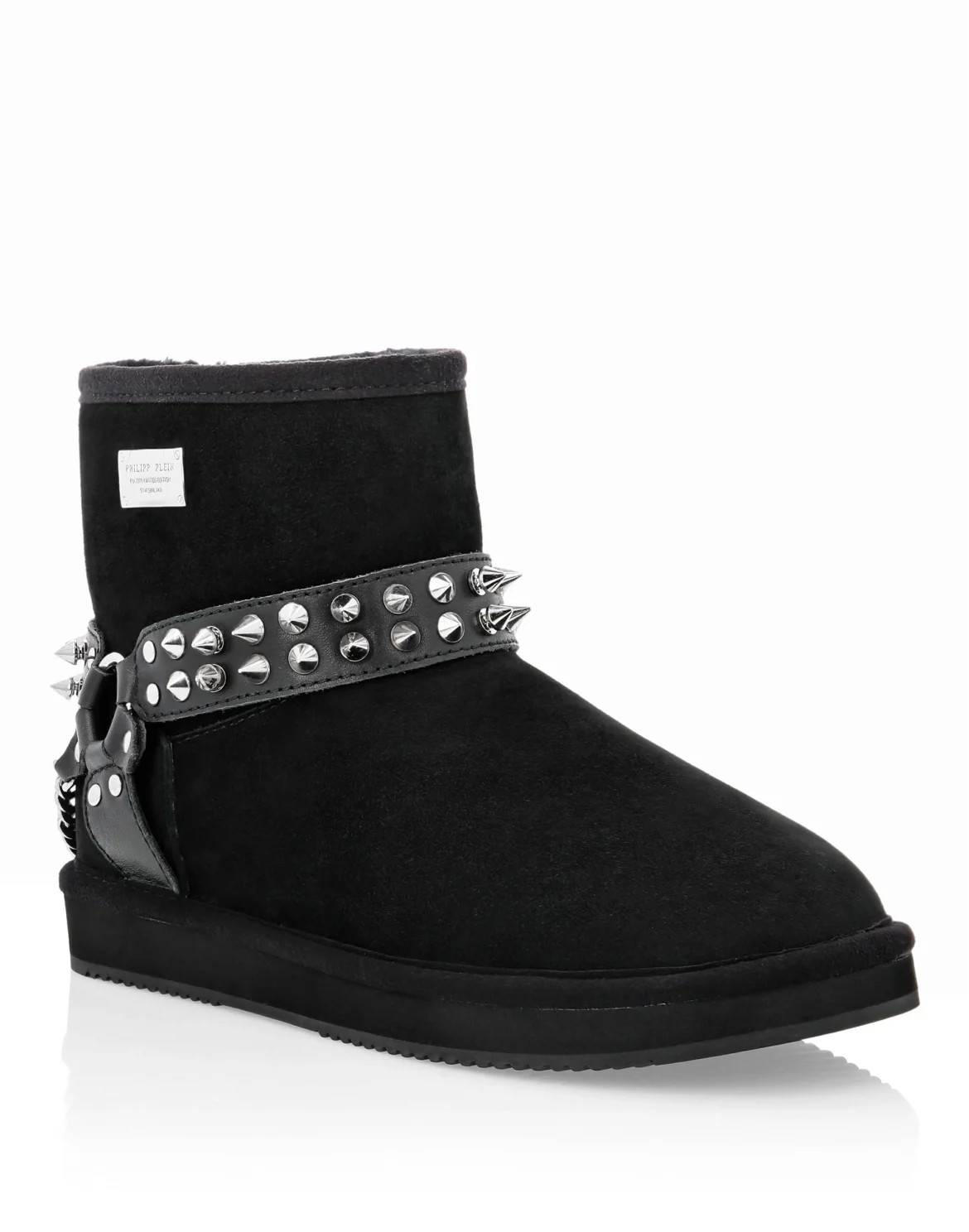 Boots Low Flat Studs, цвет: Черный