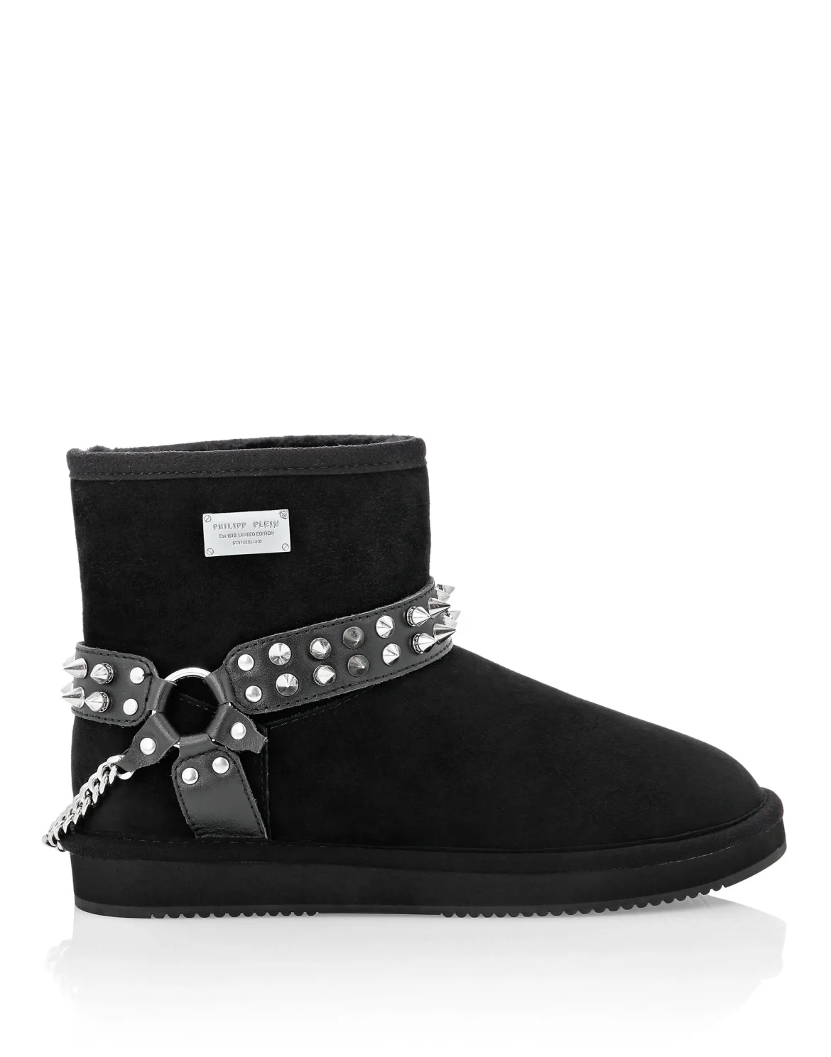 Boots Low Flat Studs, цвет: Черный