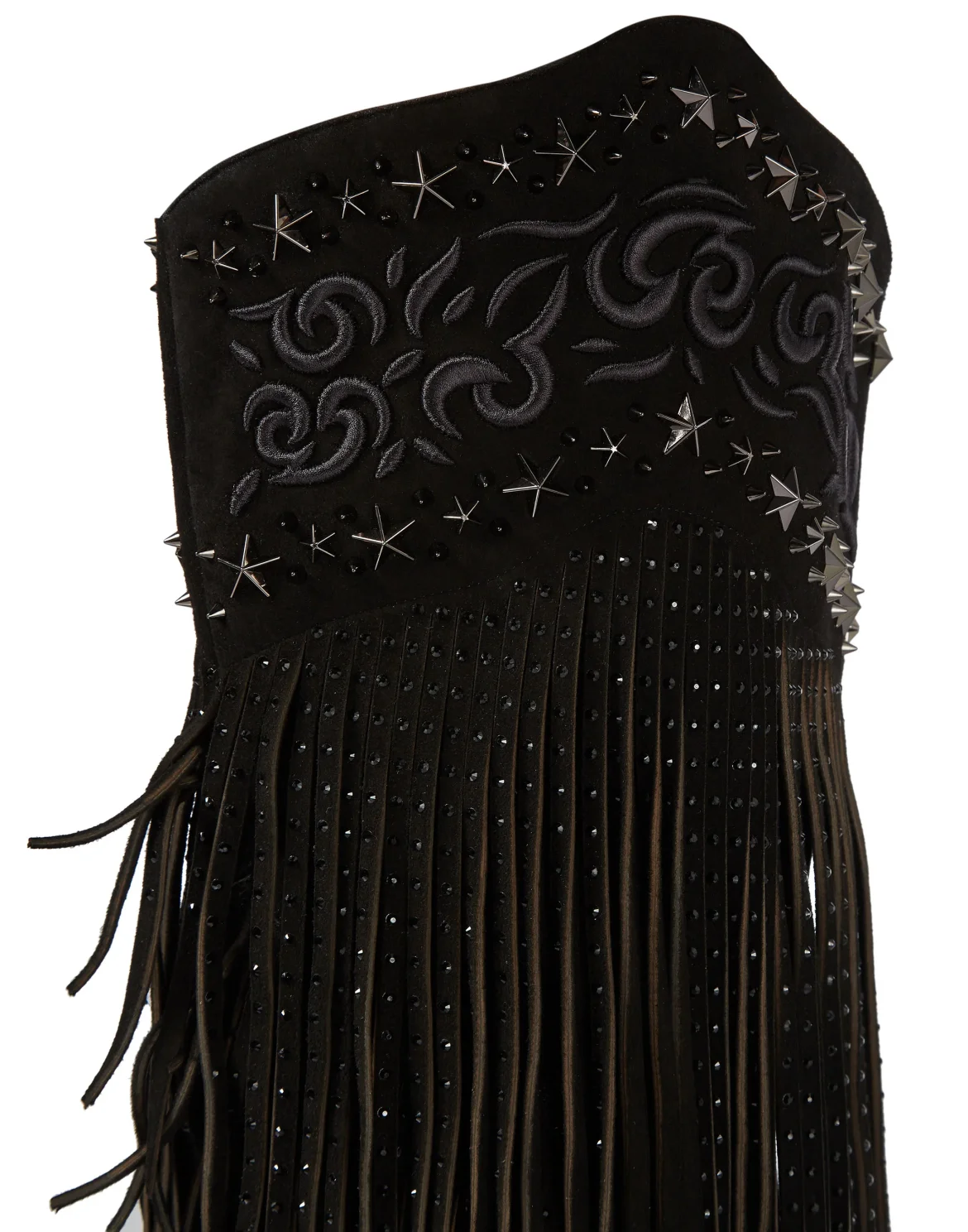 Boots High Heels High Fringe, цвет: Черный