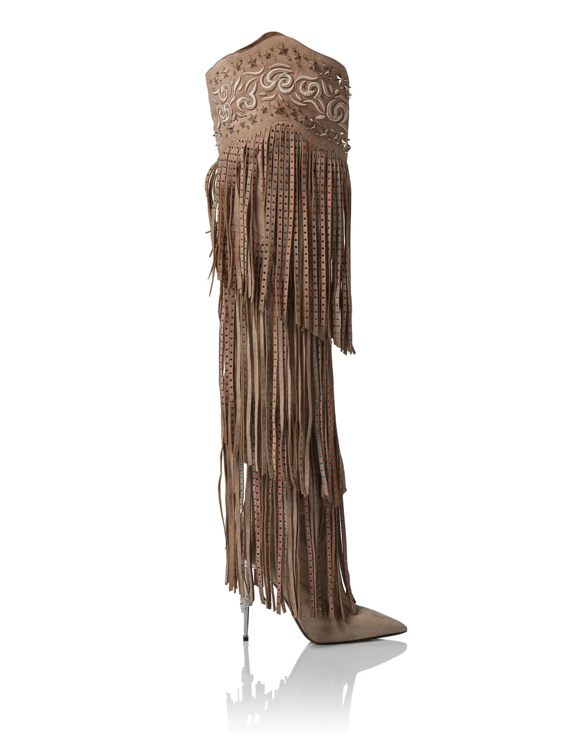 Boots High Heels High Fringe, цвет: Мультиколор