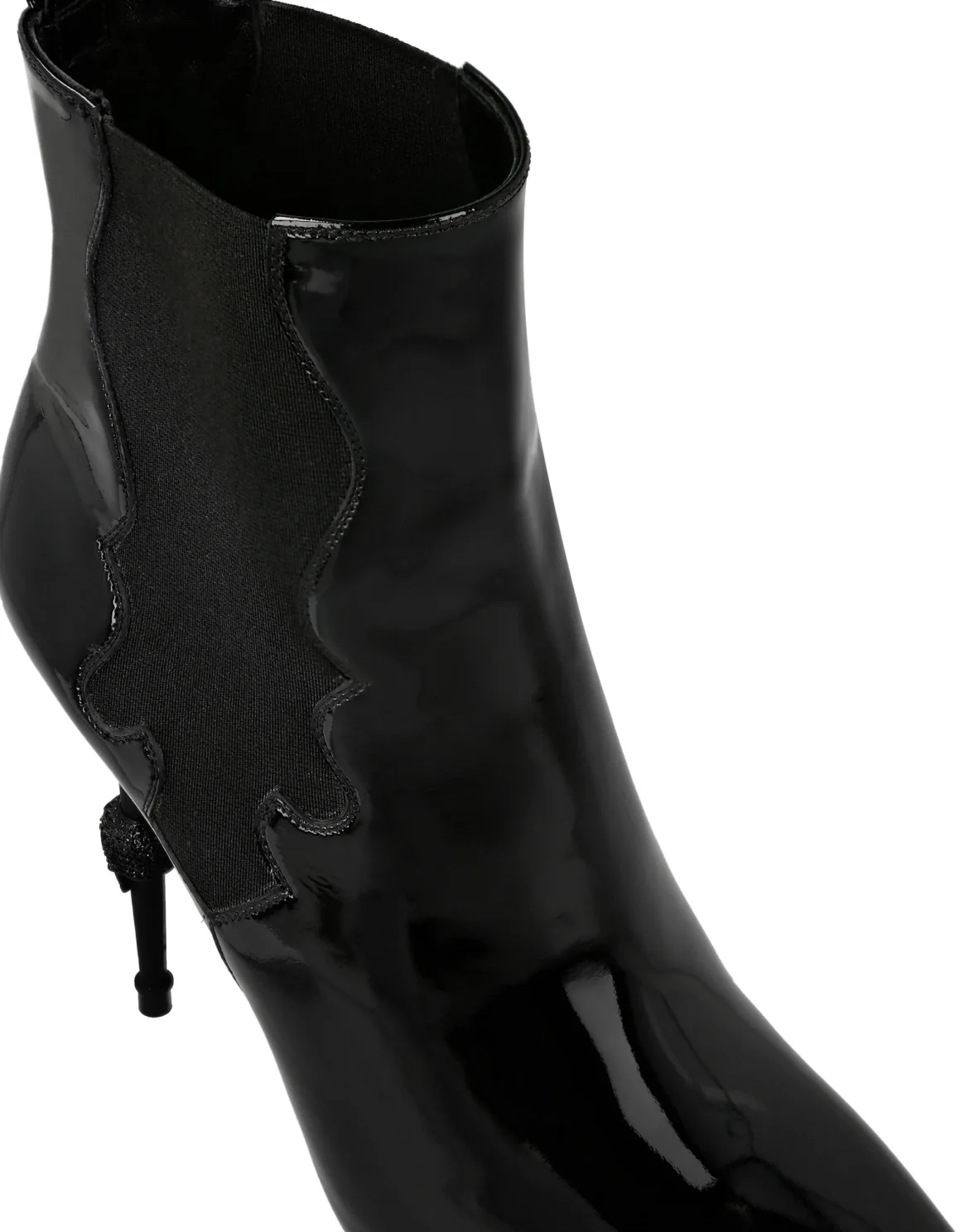 Boots Mid Heels High Skull, цвет: Черный