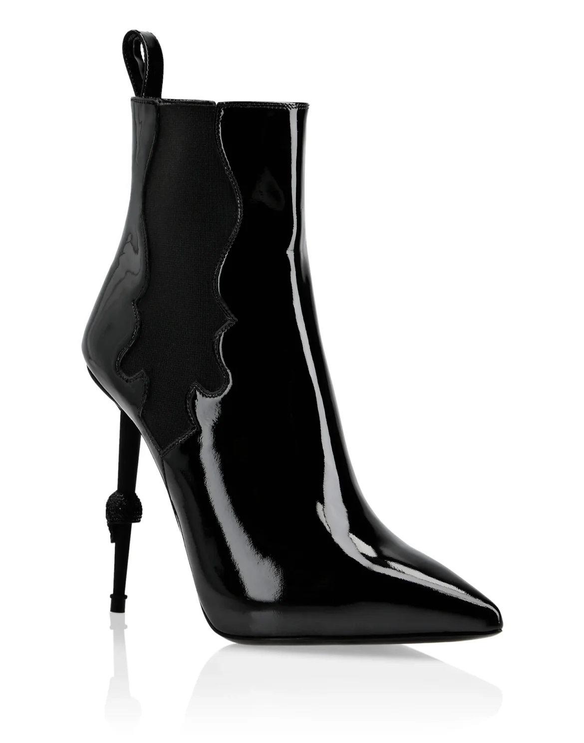 Boots Mid Heels High Skull, цвет: Черный