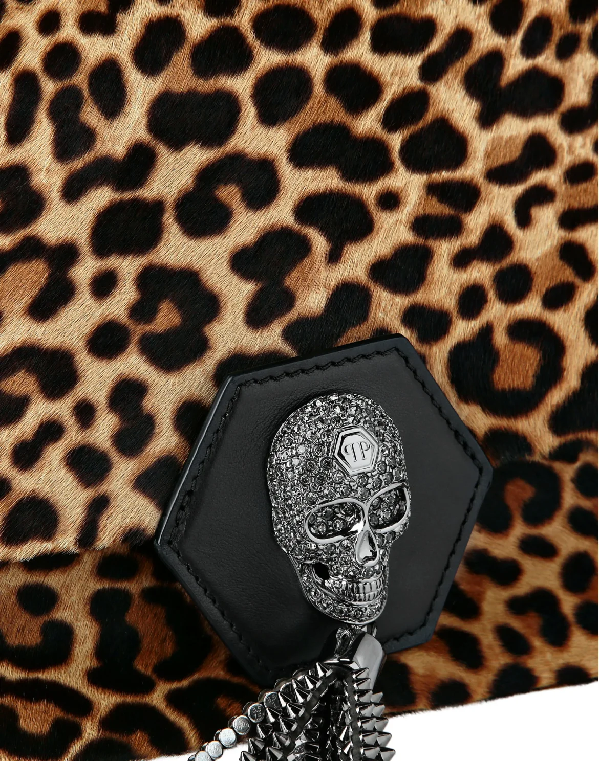 Shoulder Bag Skull Crystal Leopard, цвет: Леопард