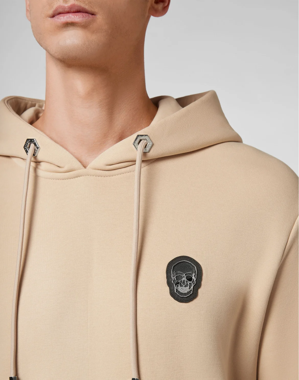 Hoodie sweatshirt Skull, цвет: Бежевый
