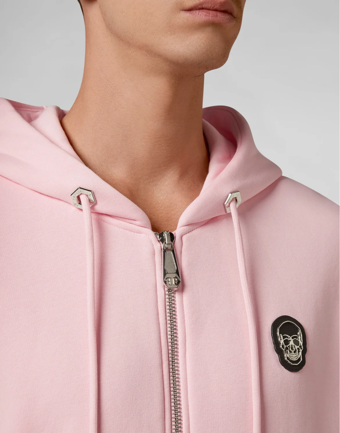 Hoodie Sweatjacket Skull, цвет: Розовый
