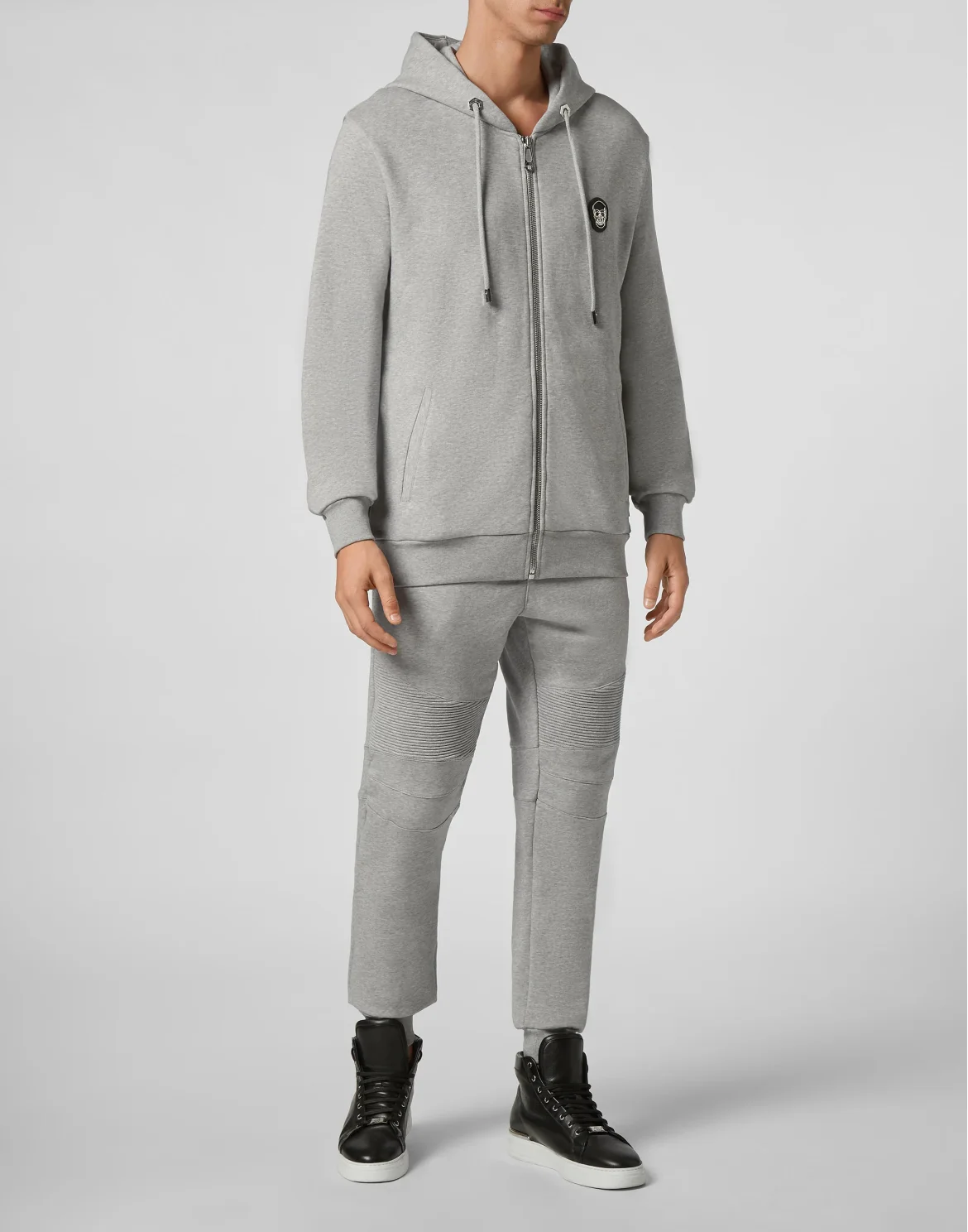 Hoodie Sweatjacket Skull, цвет: Серый