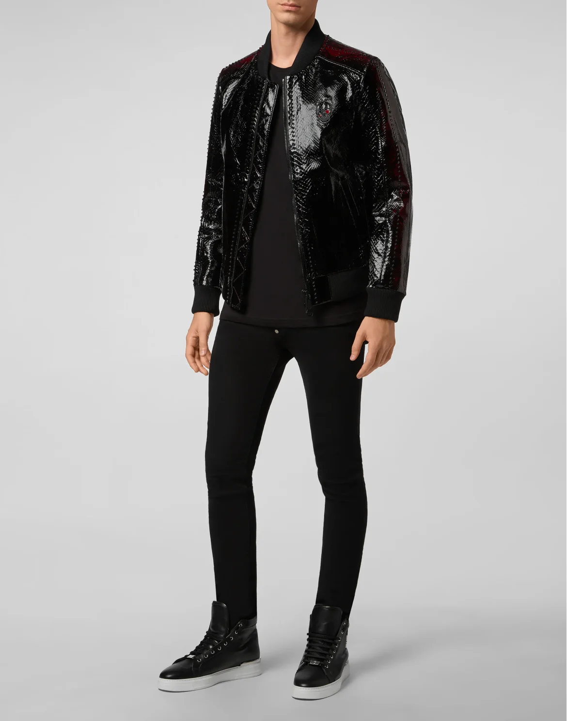 Leather Bomber Luxury, цвет: Черный