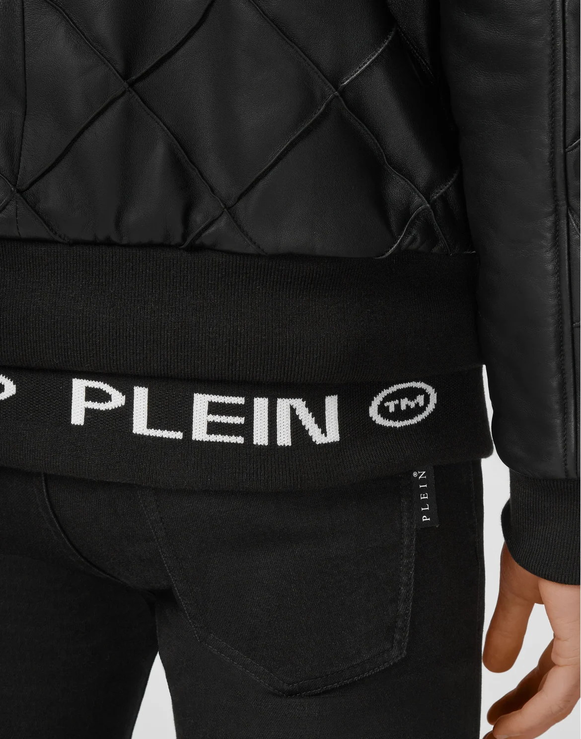 Leather Bomber Philipp Plein TM, цвет: Черный