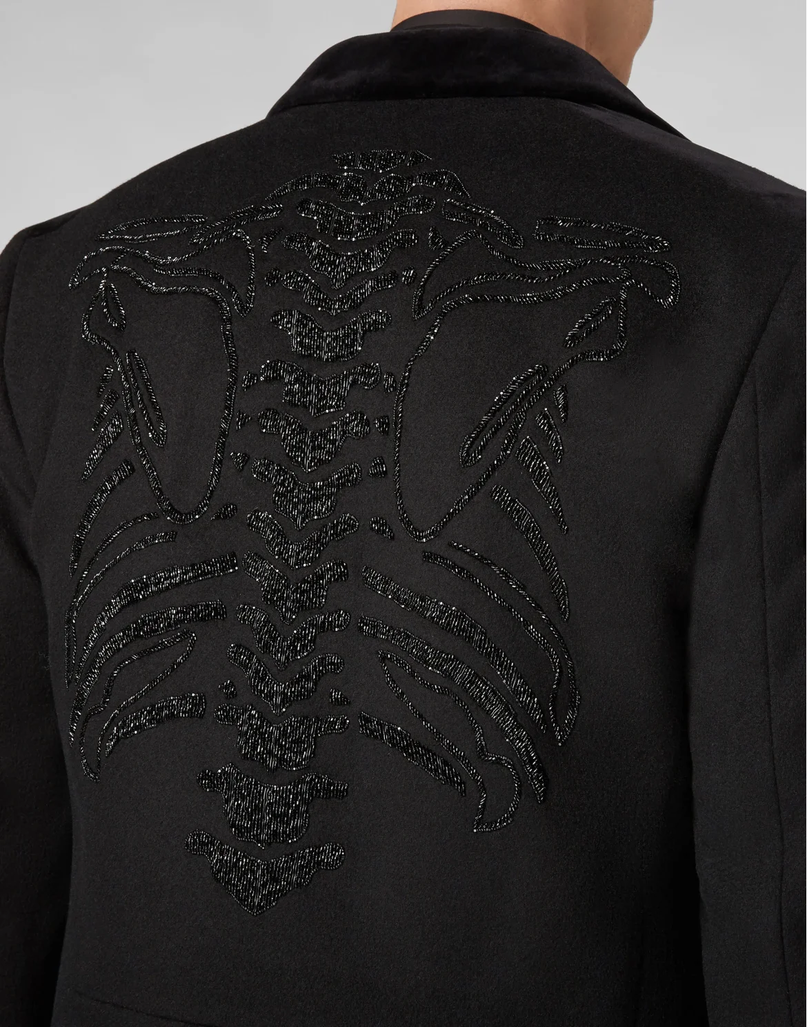 Coat Long Skeleton, цвет: Черный