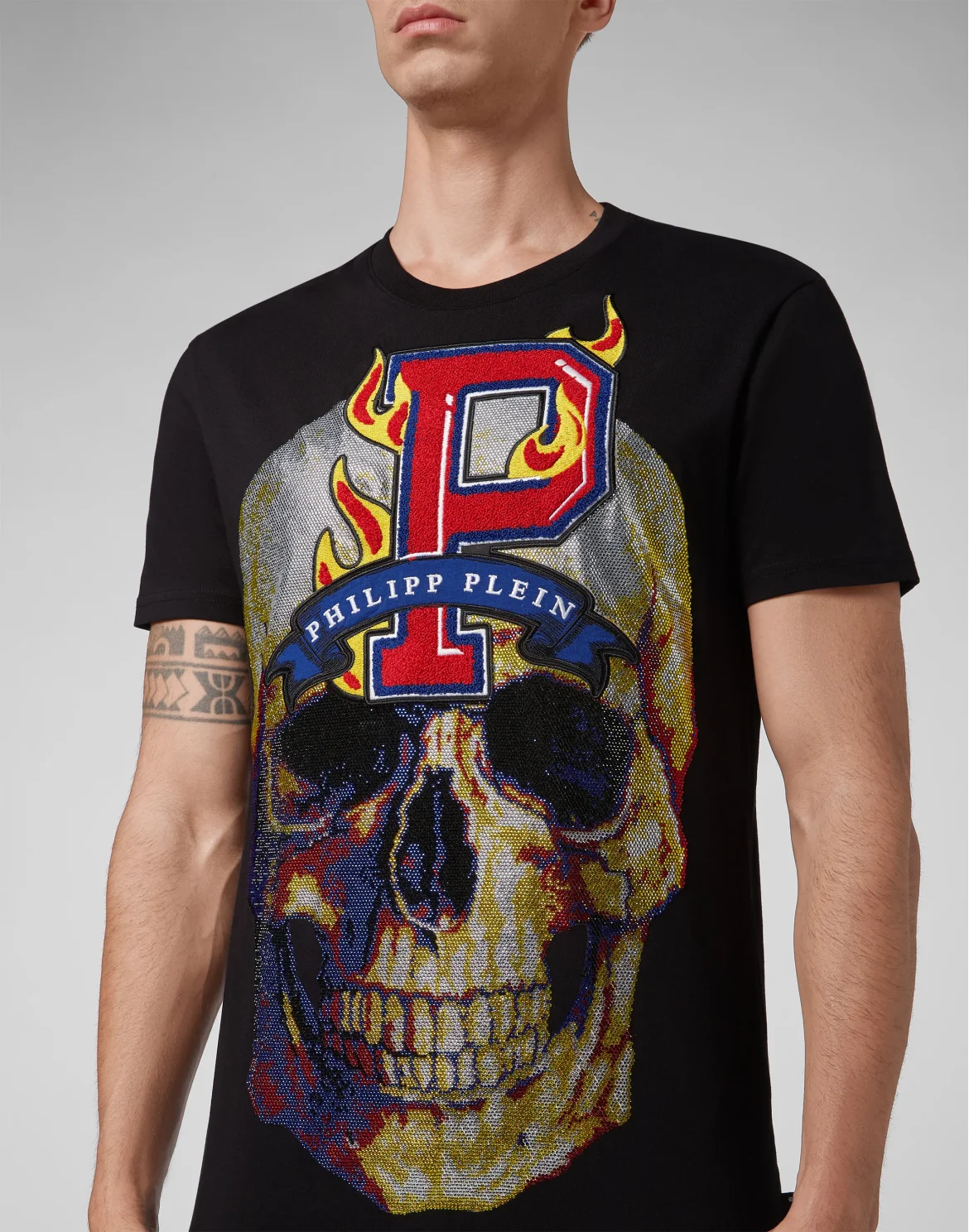 T-shirt Round Neck SS Flame, цвет: Черный
