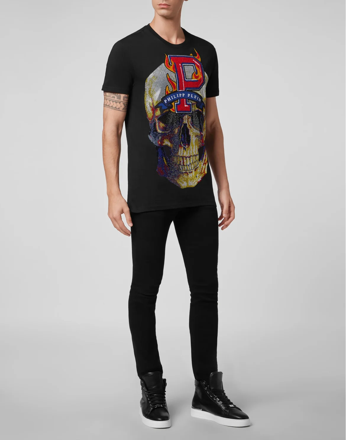 T-shirt Round Neck SS Flame, цвет: Черный