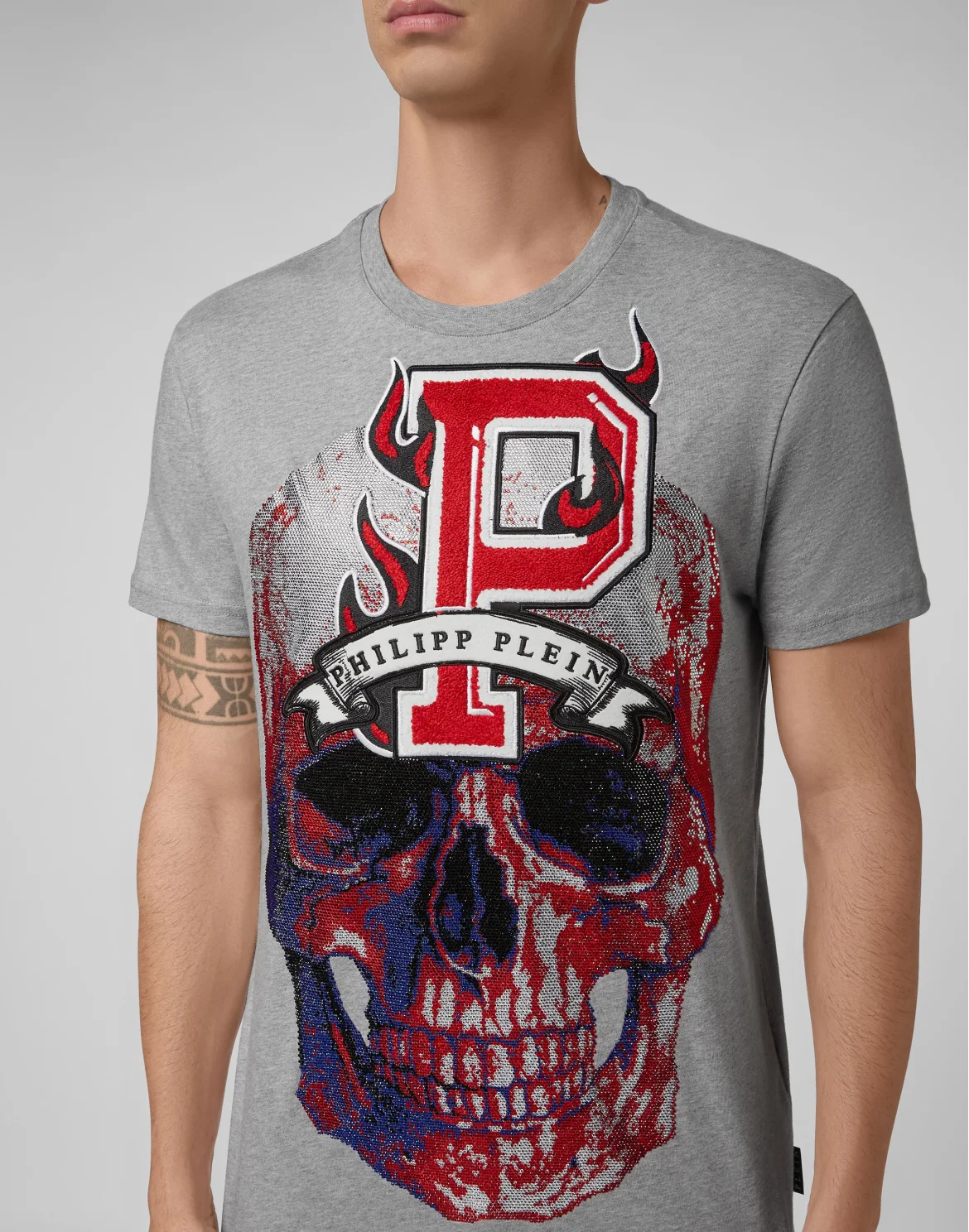 T-shirt Round Neck SS Flame, цвет: Серый